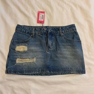 Edikted Denim Mini Skirt